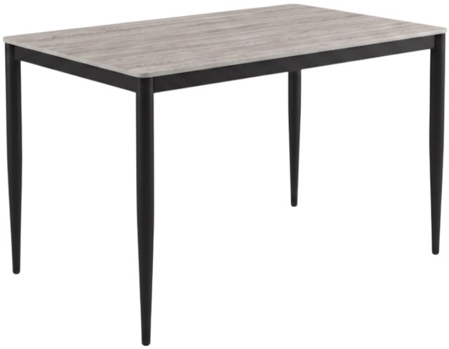 Cramco Marta Fossil Stone Top 48" Dining Table with Matte Black Base-0