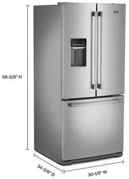 Maytag® 30" 19.7 Cu. Ft. Fingerprint Resistant Stainless Steel French Door Refrigerator-2