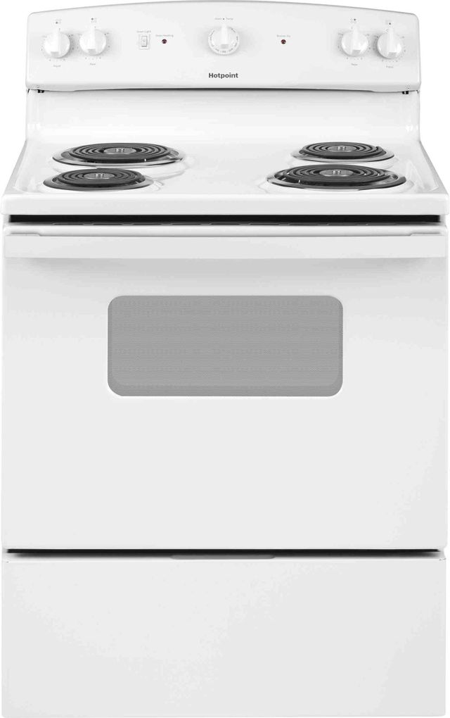 Hotpoint® 30" White Freestanding Electric Range-0
