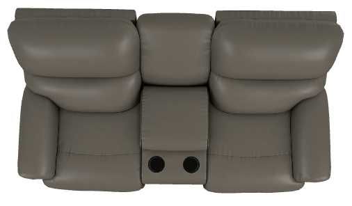 La-Z-Boy® Trouper Tar Power Reclining Loveseat with Console, Headrest, and Lumbar-4