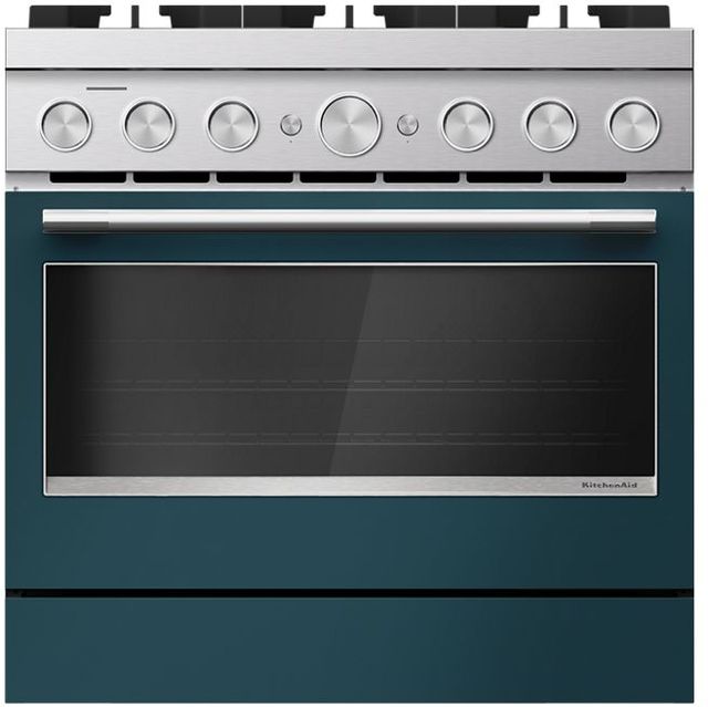 KitchenAid 36-Inch 6 Burner Commercial-Style Dual Fuel Range with No Preheat Air Fry Mode (kfds936sag)