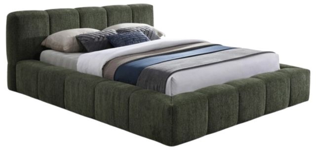 Meridian Furniture Carlin Olive Queen Upholstered Panel Bed-0