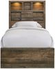 Elements International Bailey Music Walnut Twin Bed-1