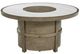 Signature Design by Ashley® Rainier Ranch Beige Aluminum Outdoor Round Fire Pit Table-2