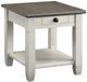 Homelegance® Granby Antique White End Table with Rosy Brown Top -0