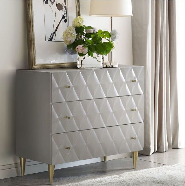 ACME Furniture Anson Champagne/Metallic Silver Console Cabinet-1