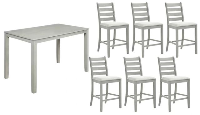 New Classic® Home Furnishings Pascal 7-Piece Driftwood Counter Set-0