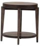 Liberty Furniture Penton Espresso Stone Oval Chair Side Table-2