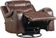 Mazin Furniture Putnam Brown Swivel Glider Reclining Chair-1