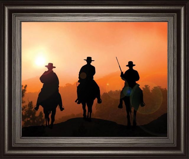 Classy Art Horse Riders by Jtanki Framed Print Wall Art-0