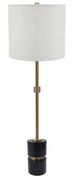 A & B Home Peraro Black Marble and Metal Buffet Lamp-0