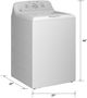 GE® 4.3 Cu. Ft. White Agitator Top Load Washer with Stainless Steel Drum, Cold Plus and Water Level Control-1