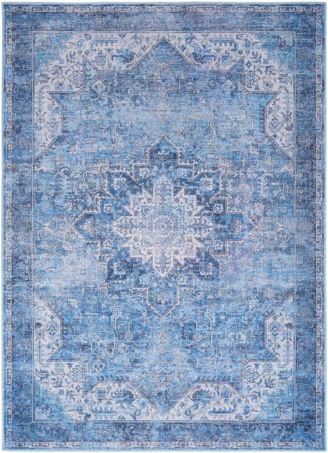 Nourison Home™ Nourison NWB15 Washables Blue 5'x7' Area Rug-0