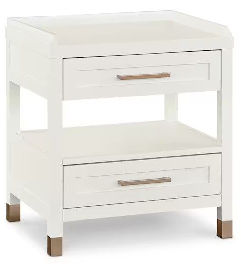 Bassett® Furniture Tidewater Hampton White Bedside Table-0