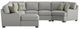 Emerald Home Analiese 5-Piece Light Gray Left-Arm Facing Sectional and Chaise-3