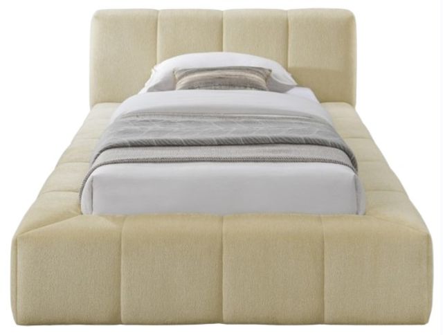 Meridian Furniture Carlin Beige Twin Upholstered Panel Bed-1