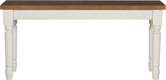 Powell® Willow Honey Brown/Vanilla White Bench-3
