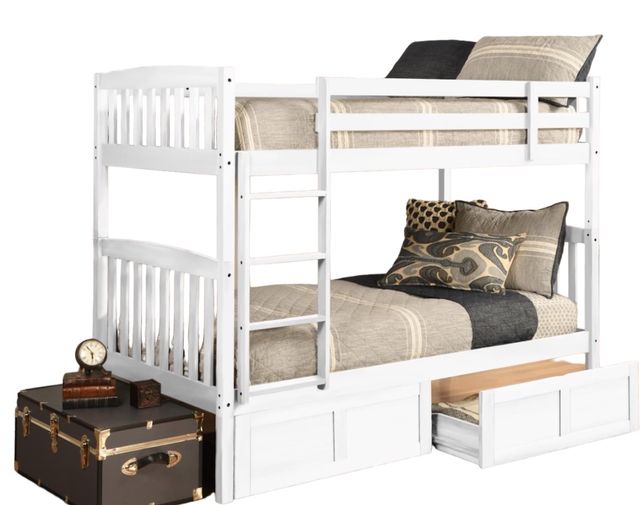 Kodiak Furniture Claire White Twin Storage Bunkbed -0