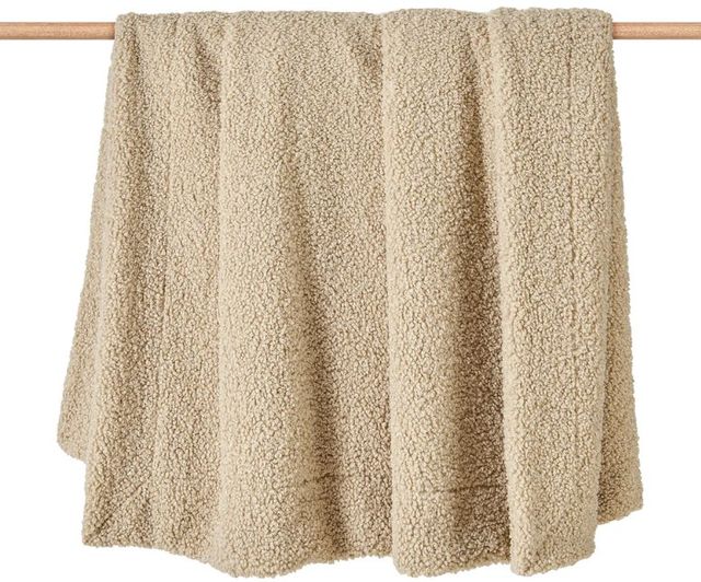 HiEnd Accents Teddy Cream 60" Throw Blanket-0