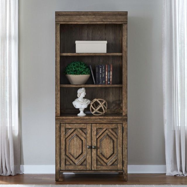 Liberty Furniture Carolina Park Amber Brown Bunching Bookcase-1