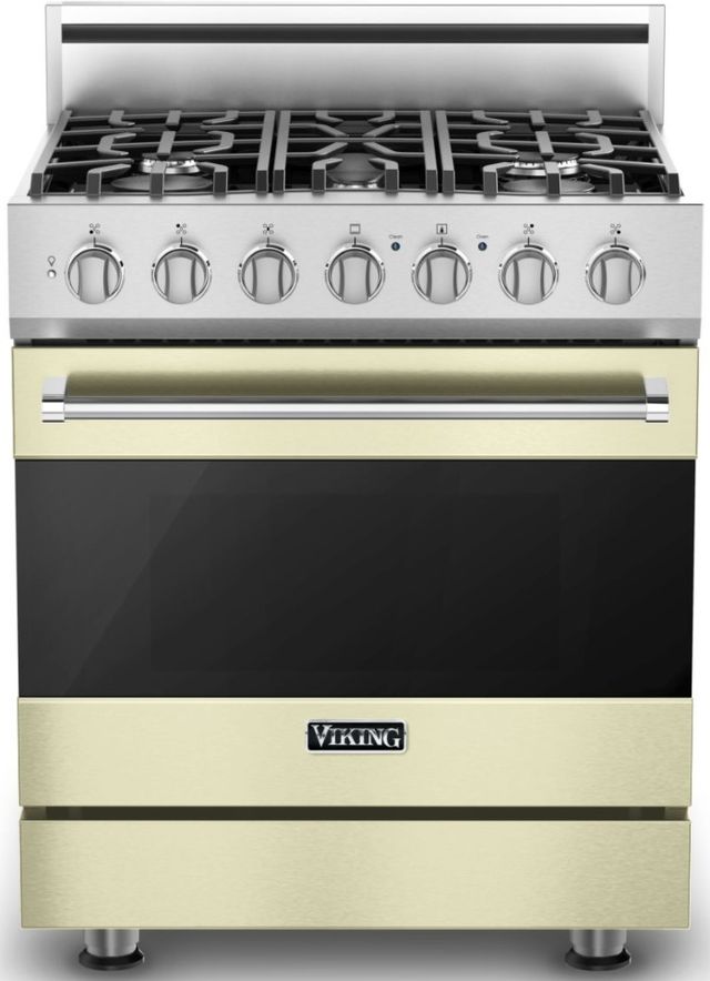 Viking® 3 Series 30" Vanilla Cream Pro Style Dual Fuel Natural Gas Range-0