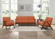 Homelegance® Damala Orange/Walnut Loveseat-1