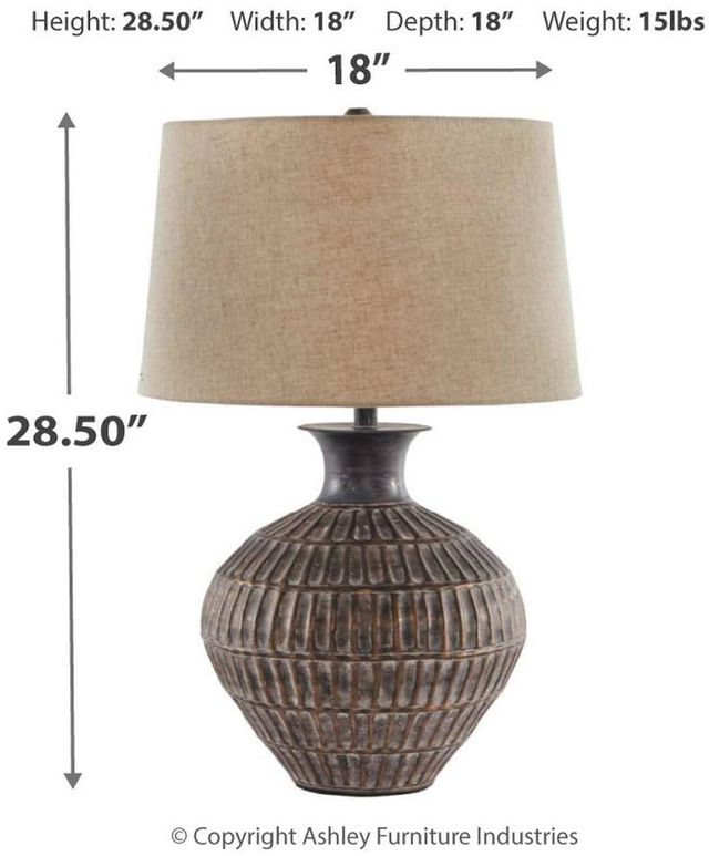 Signature Design by Ashley® Magan Antique Bronze Metal Table Lamp-1