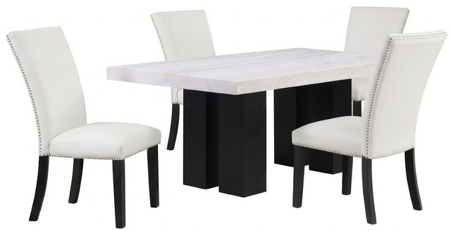 Steve Silver Co. Artemis 5-Piece Black/White 70" Dining Table Set-0