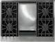 Viking® 5 Series 36" Valentine Pro Style Dual Fuel (NG) Range with Brushed Brass Trim-4