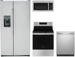 GE® 4 Piece Stainless Steel Kitchen Package