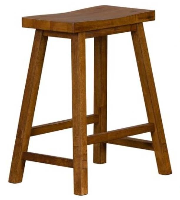 Liberty Furniture Creations II Tobacco 24" Sawhorse Counter Stool-2
