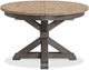 Riverside Furniture Harper Snowy Desert Round Dining Table with Matte Black Base-1