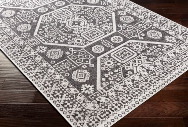 Surya Eagean Charcoal/Off-White 4'x6' Area Rug-2