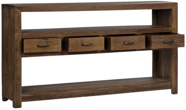 Classic Home Mattai Natural 4-Drawer Console Table-2