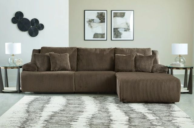 Signature Design by Ashley® Top Tier 3-Piece Chocolate Manual Reclining Right-Arm Facing Sectional and Chaise-1