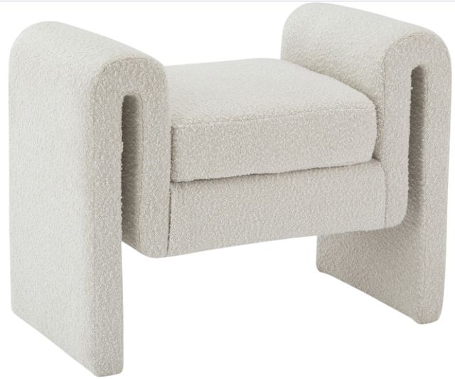 Meridian Furniture Stylus Cream 31" Accent Bench-0