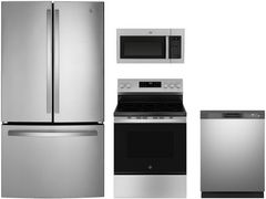 GE® 4 Piece Stainless Steel Kitchen Package