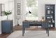 Martin Furniture Fairmont Dusty Blue Half Pedestal Desk-1