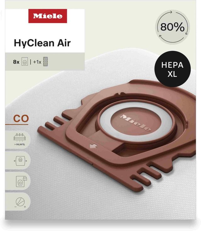 Miele Vacuum HyClean® Air Vacuum Bag 8-Pack for Guard M1 with HEPA AirClean Filter-0