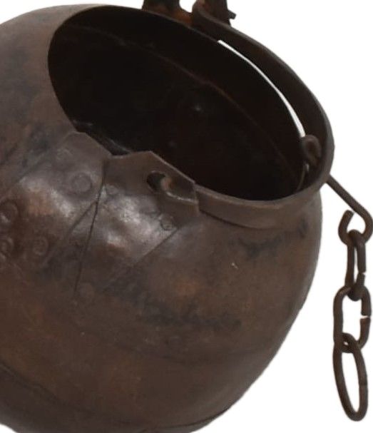 Jaipur Furniture Brown Iron Pot-2