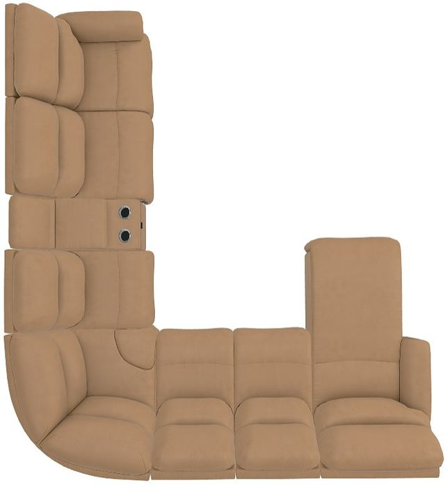 La-Z-Boy® Trouper 7-Piece Fawn Reclining Sectional-2