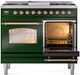 Ilve® Nostalgie II Series 40" Emerald Green Pro Style Dual Fuel Range-3