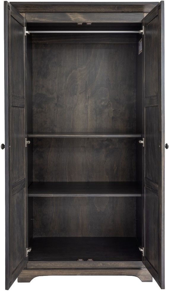 Mako Wood Furniture Polo Brown Wardrobe Armoire-2