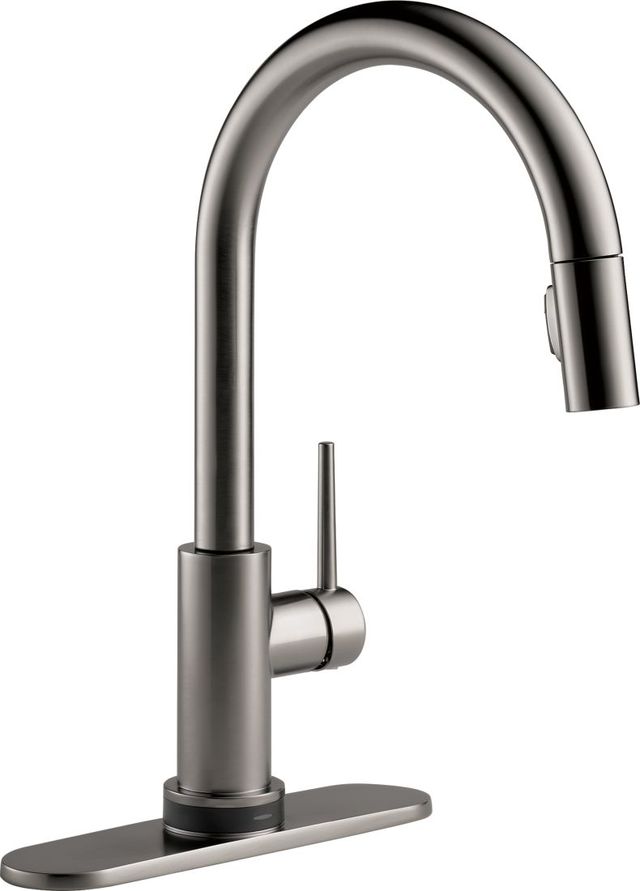Delta Trinsic® Black Stainless VoiceIQ® Kitchen Faucet with Touch2O® Technology with Touchless Technology-3
