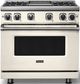 Viking® 7 Series 36" Pure White Pro Style Liquid Propane Gas Range with Griddle-2
