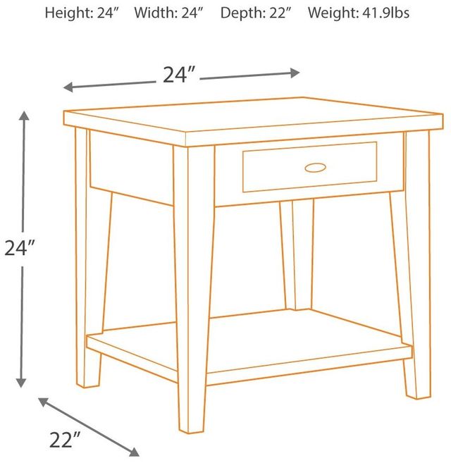 Signature Design by Ashley® Branbury Grayish Brown End Table-4