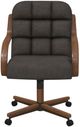 Chromcraft Customizable Ryland Swivel Tilt Caster Casual Dining Chair-5