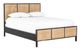 Four Hands Sydney Black Wash/Natural Queen Panel Bed-0