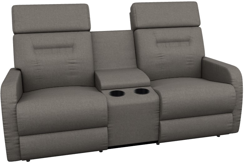La-Z-Boy® Lennon Stone Power Wall Reclining Loveseat with Console