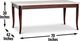 Steve Silver Co.® Marseille Marble Top Dining Table with Brown Wooden Legs-1